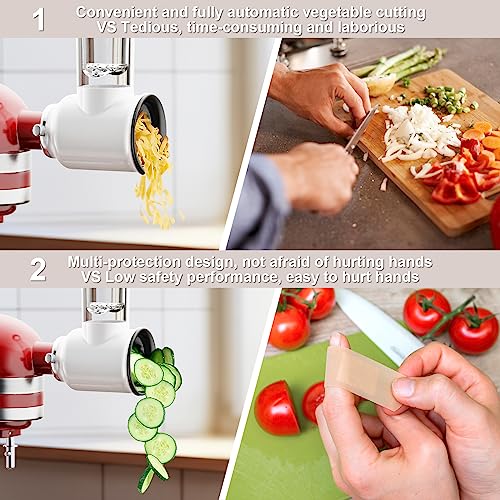 Slicer Shredder Attachment for Kitchenaid Stand Mixer with 3 Blades G854028