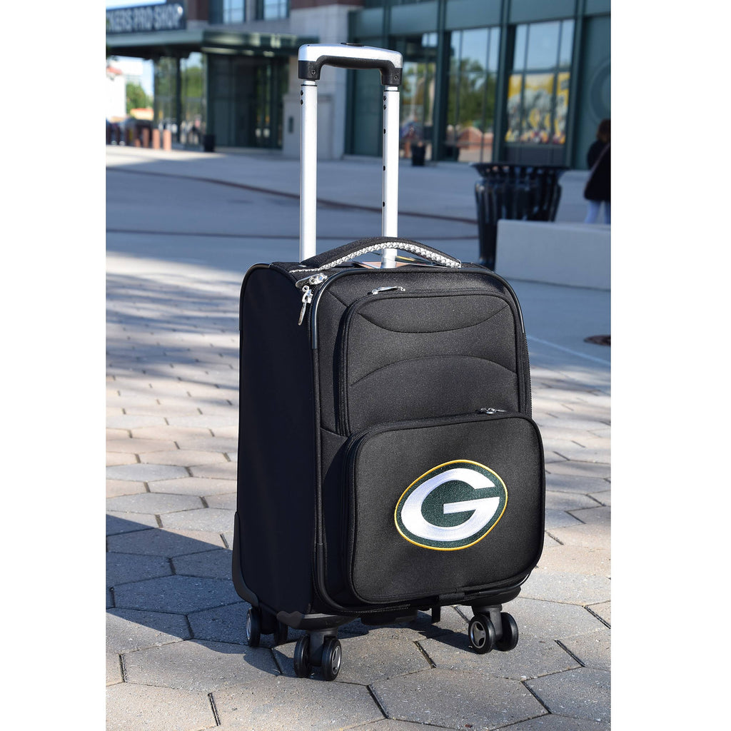 Black Green Bay Packers 21x22 Spinner Carry-On O8795