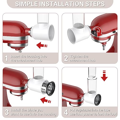Slicer Shredder Attachment for Kitchenaid Stand Mixer with 3 Blades G854028