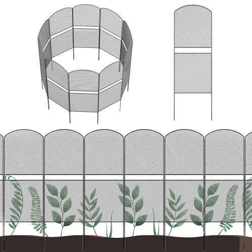 Mesh Decorative Garden Fence 10 Pack, 38.5in x 10ft Rustproof Metal Wire Panel V321427