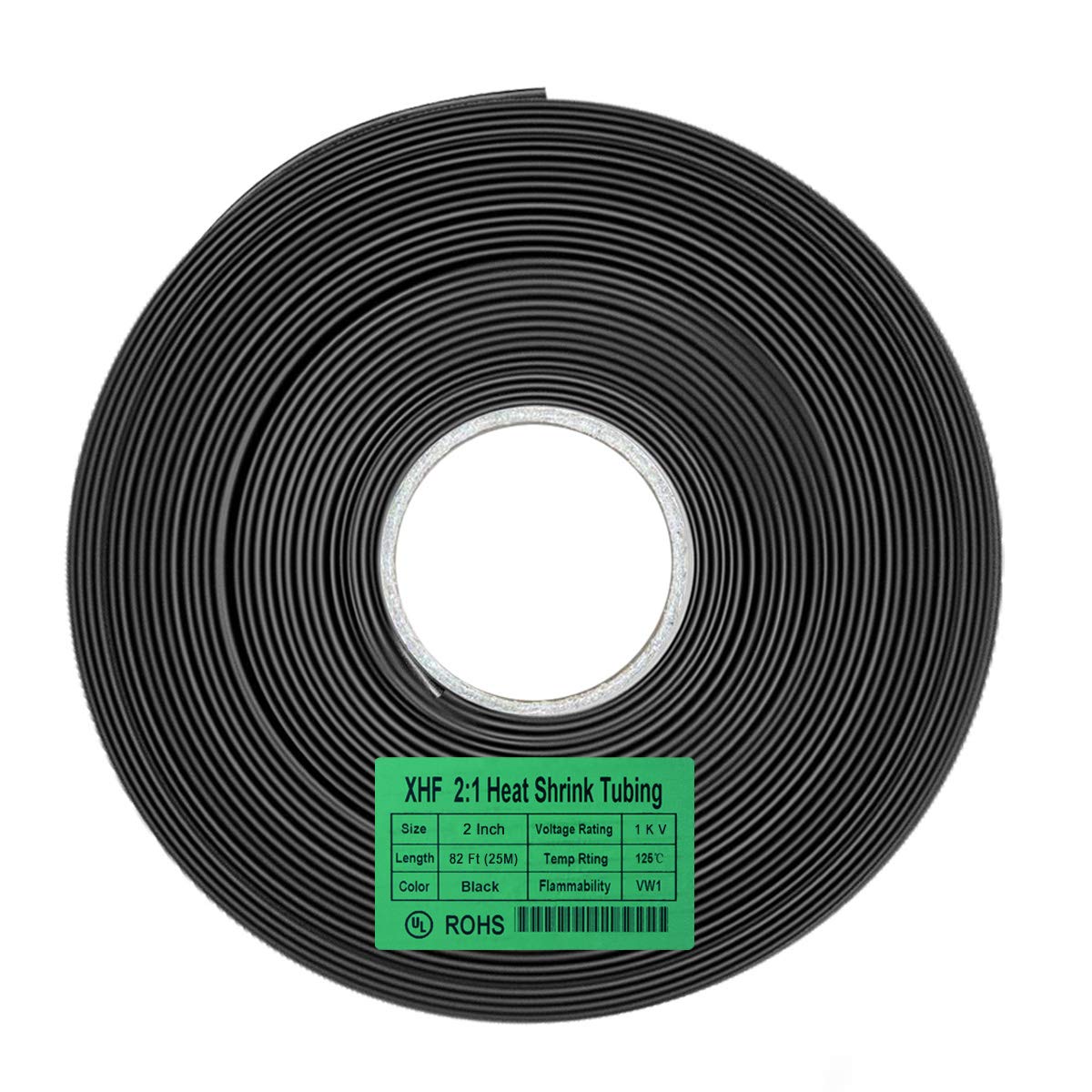 2:1 Heat Shrink Tubing Roll Black Pack of 2 V23337