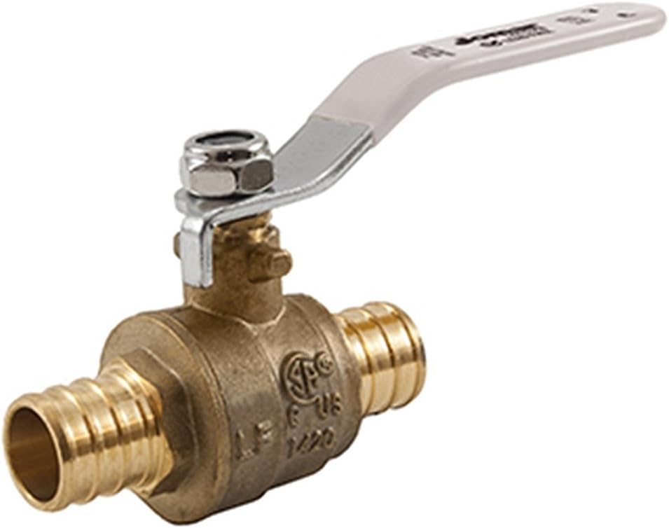 1/2" PEX Brass Ball Valve, Lead Free, Pack of 10 F17206