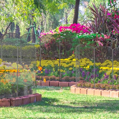 Mesh Decorative Garden Fence 10 Pack, 38.5in x 10ft Rustproof Metal Wire Panel V321427